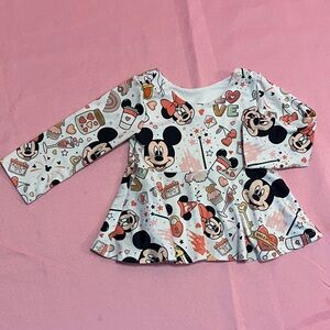 Disney Valentines Long Sleeve Shirt - Handmade Boutique - 12m